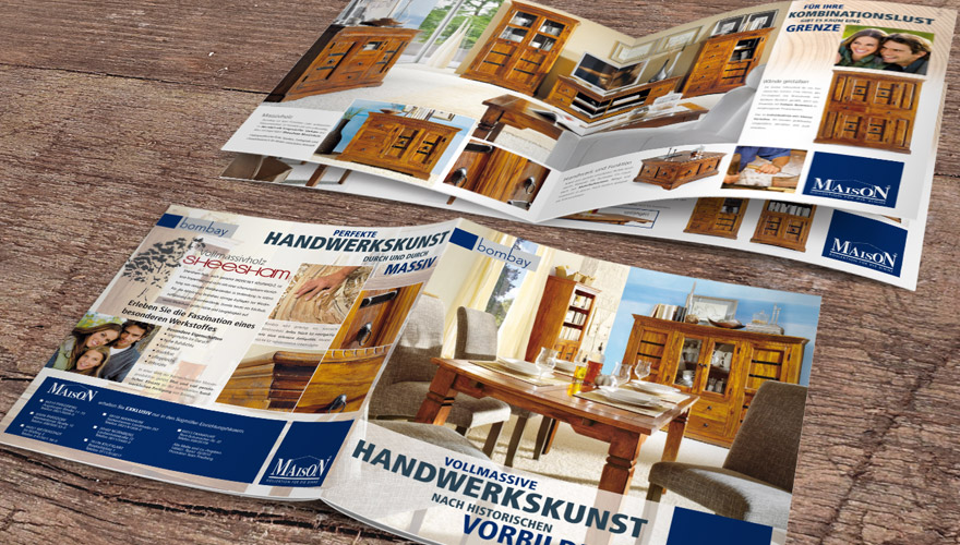 ★ RSL-intermedia ★ Grafikdesign & Webdesign ★ Projektarbeiten Segmüller Einrichtungshäuser Programm Maison Sheesham